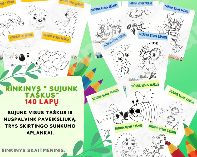 Sujunk taškus